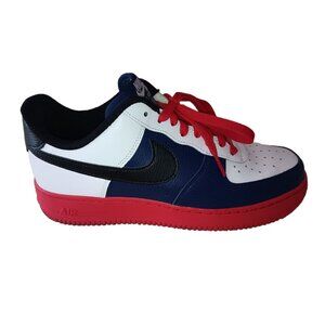 Unique Nike Air Force 1 Women’s Size 10 Red White Blue Black Swoosh Sneaker